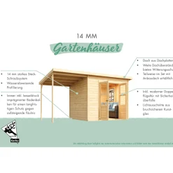 Karibu Gartenhaus Dahme 0 naturbelassen