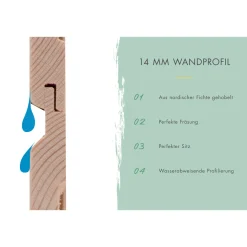 Karibu Gartenhaus Dahme 0 naturbelassen