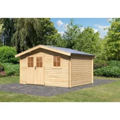 Karibu Gartenhaus Felsenau naturbelassen 387 x 297 x 241 cm