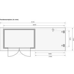 Karibu Gartenhaus Glücksburg 2 terragrau