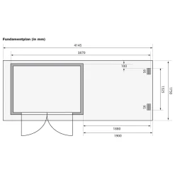 Karibu Gartenhaus Glücksburg 3 naturbelassen