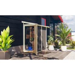 Karibu Gartenhaus Goerlitz terragrau