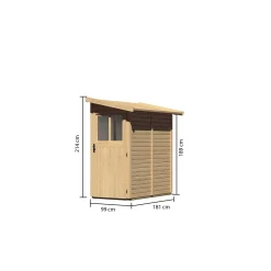 Karibu Gartenhaus Goerlitz naturbelassen