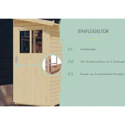 Karibu Gartenhaus Goerlitz naturbelassen