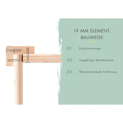 Karibu Gartenhaus Goerlitz naturbelassen