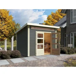 Karibu Gartenhaus Kandem 6 terragrau