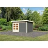 Karibu Gartenhaus Kandem 7 terragrau