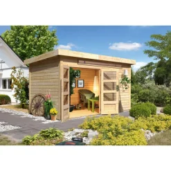 Karibu Gartenhaus Kandem 7 naturbelassen