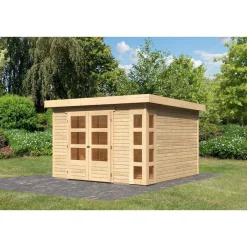 Karibu Gartenhaus Kerko 6 naturbelassen