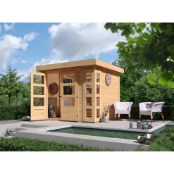 Karibu Gartenhaus Kerko 3 naturbelassen