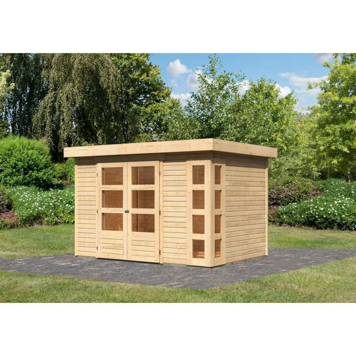 Karibu Gartenhaus Kerko 4 naturbelassen