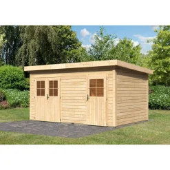 Karibu Gartenhaus Mattrup 28 mm naturbelassen