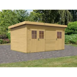 Karibu Gartenhaus Mattrup 28 mm naturbelassen