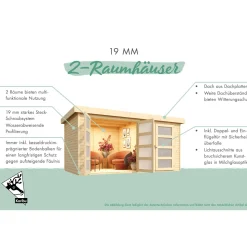 Karibu Gartenhaus Muehlentrup 3 naturbelassen