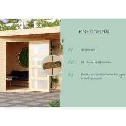 Karibu Gartenhaus Muehlentrup 3 naturbelassen