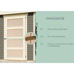 Karibu Gartenhaus Muehlentrup 3 terragrau