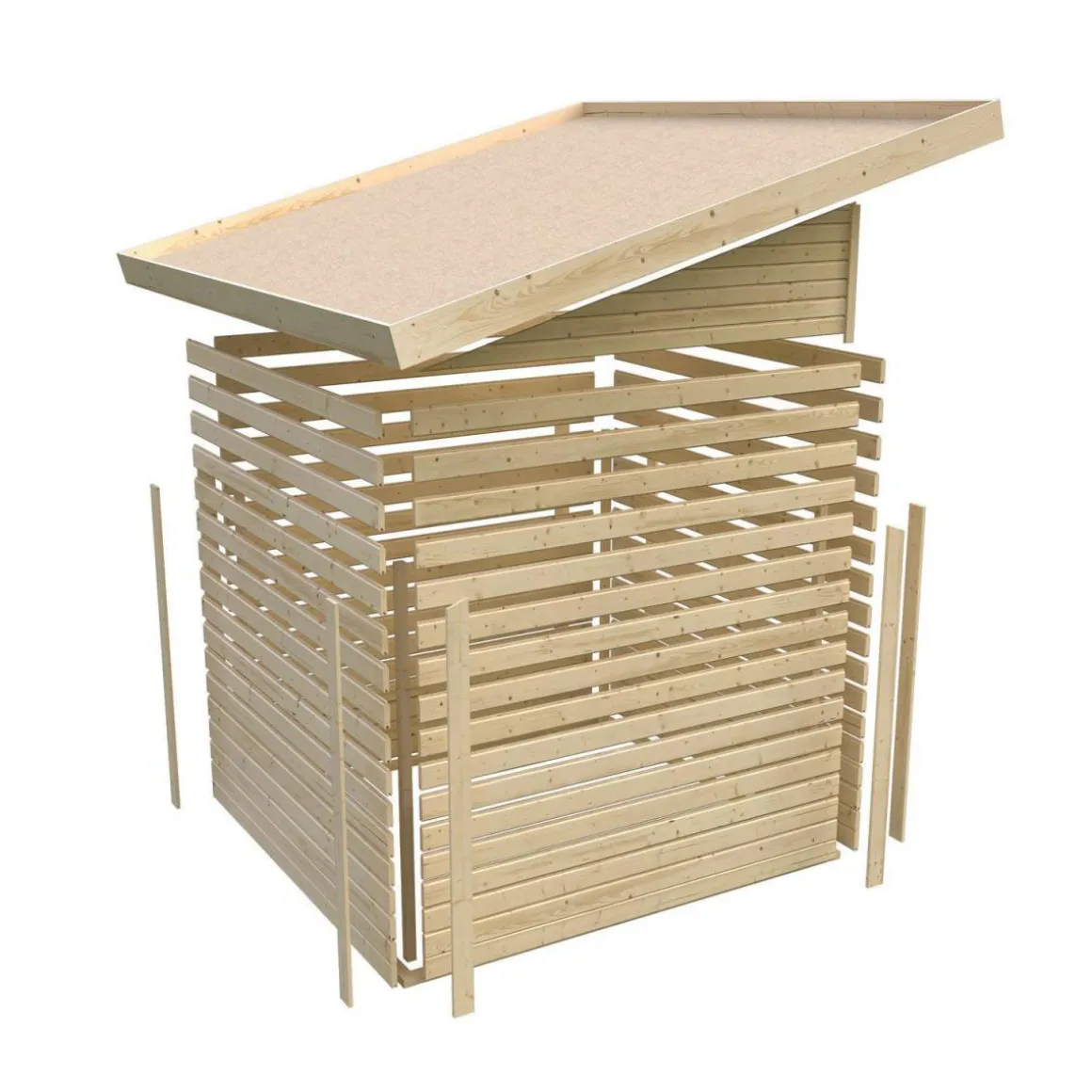 Karibu Gartenhaus Muehlentrup terragrau