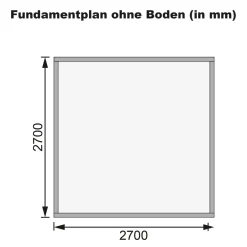 Karibu Gartenhaus Qubic 2 terragrau