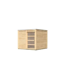 Karibu Gartenhaus Qubic naturbelassen