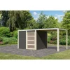 Karibu Gartenhaus Qubic terragrau