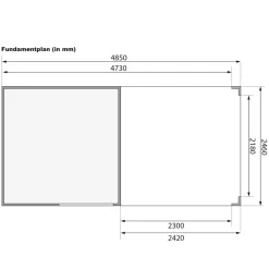 Karibu Gartenhaus Qubic terragrau