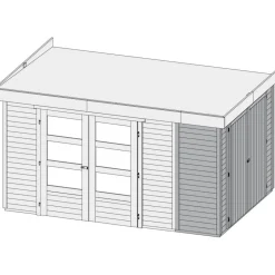 Karibu Gartenhaus Retola 4 inkl Anbauschrank