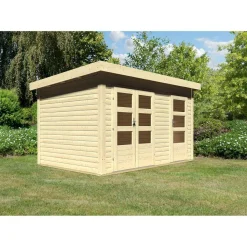 Karibu Gartenhaus Schönbuch 1/2 naturbelassen 366 x 246 x 227 cm