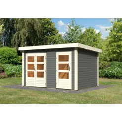 Karibu Gartenhaus Schoenbuch 1 terragrau