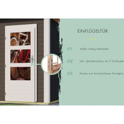 Karibu Gartenhaus Schoenbuch 1 terragrau