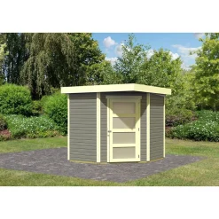 Karibu Gartenhaus Schwandorf 3/5 213 x 217 x 218 cm grau