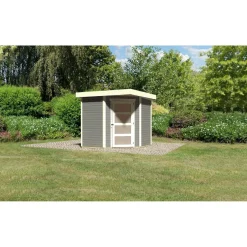 Karibu Gartenhaus Schwandorf 3/5 213 x 217 x 218 cm grau