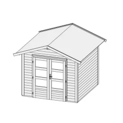 Karibu Gartenhaus Talkau 4 terragrau