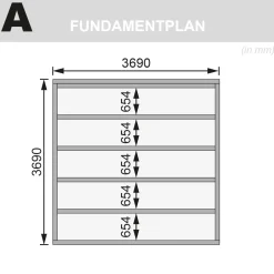Karibu Gartenhaus Trittau 6 mit Tür Eco naturbelassen