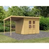 Karibu Gartenhaus-Set Merseburg 6 naturbelassen