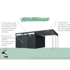 Karibu Metall Gerätehaus Oesten 1,5