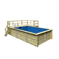 Karibu Pool Größe 3 44 mm inkl 2 Terrassen