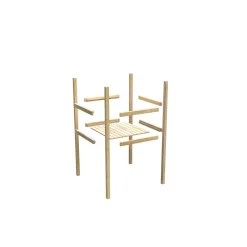 Karibu Spielturm Frieda naturbelassen mit Anbau inkl Sandkiste