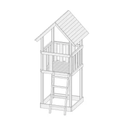 Karibu Spielturm Lotti naturbelassen