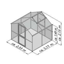 KGT Gewächshaus Rose II 5m² schwarz