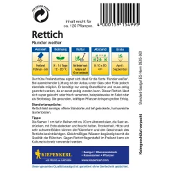 Kiepenkerl Rettich Runder weißer