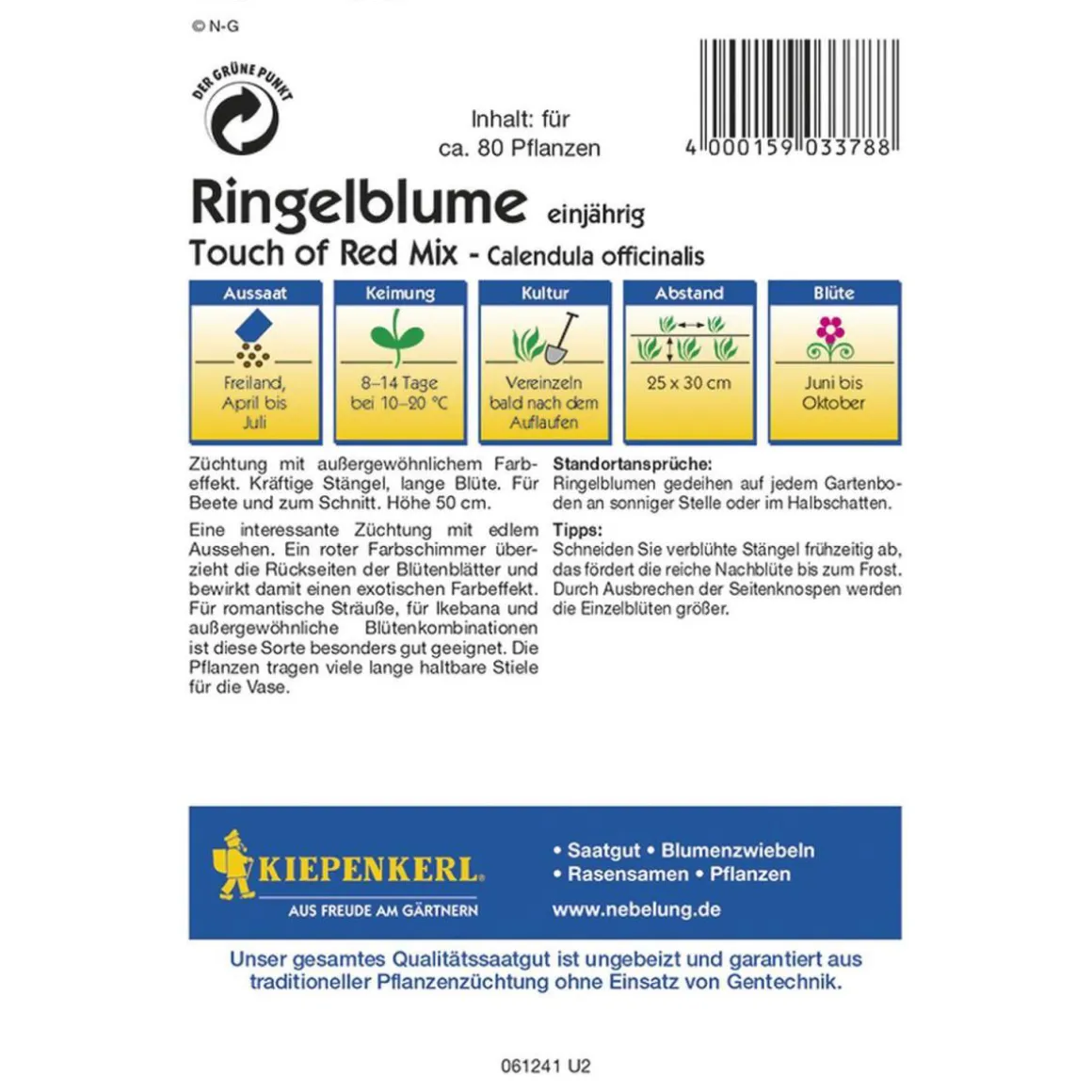 Kiepenkerl Ringelblume Touch of Red Mix Profi-Line