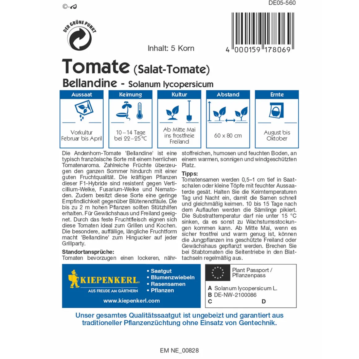 Kiepenkerl Salat-Tomate Bellandine