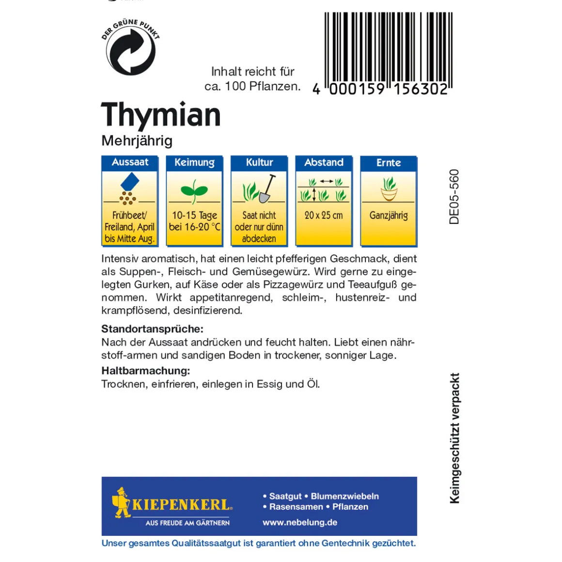 Kiepenkerl Thymian mehrjährig