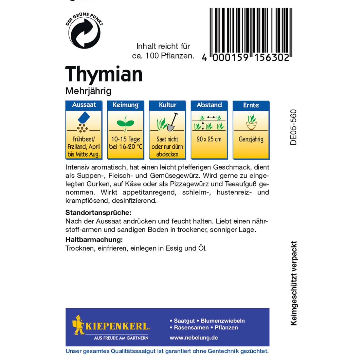 Kiepenkerl Thymian mehrjährig