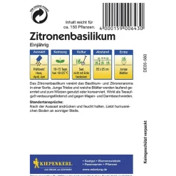 Kiepenkerl Zitronenbasilikum einjährig