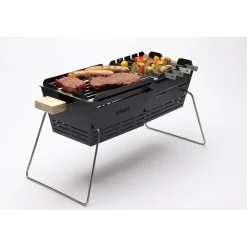 Knister Holzkohlegrill Original Grillfläche 20 x 28-49 cm auseinanderziehbar