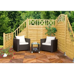 Kreuz-Dichtzaun 180 x 180 cm