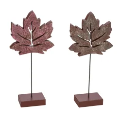 Kunstgewerbe Gehlmann Holzaufsteller Blatt 2 Farben12 x 27 cm