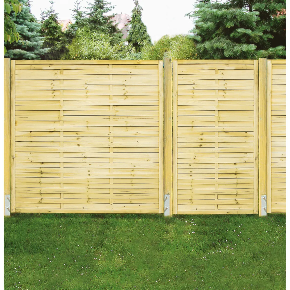 Lamellenzaun Schwarzwald 90 x 180 cm