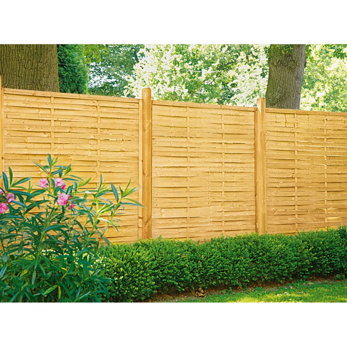 Lamellenzaun Schwarzwald 90 x 180 cm